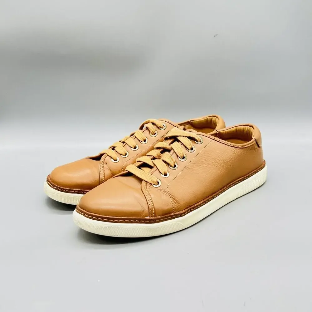 Vionic Shoes Womens 9 Brown Leather Leah Lace Up Walking Sneakers Comfort Casual